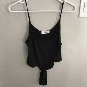 Dark gray crop tank